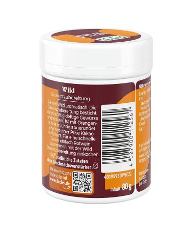 Fuchs Gourmet Selection Wild Spice Salt - Refillable Game Seasoning & Vegan Spice 80g - Buy Online on GoSupps.com