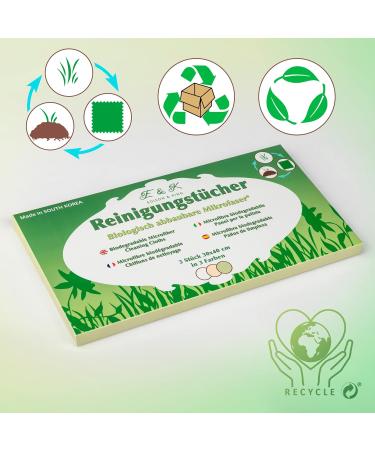 XXL Glasses Cleaning Cloths - 50% Bio & 50% Microfiber | 3 Pack (30x40 cm) | Eco-Friendly Care for Your Glasses - Buy Online on GoSupps.com