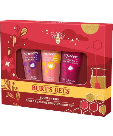 Burt's Bees Lip Care Stocking Stuffers Set - Berry Sorbet, Sweet Peach, Watermelon Rush - Buy Online on GoSupps.com