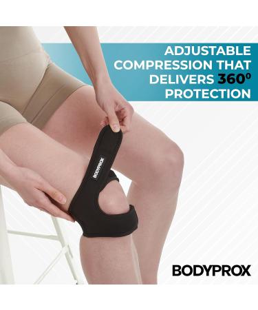 BodyProx Adjustable Patella Tendon Support Band | Knee Pain Relief for Runners & Athletes | Neoprene-Knit Brace for Arthritis & Injury Recovery (S/M) - Buy Online on GoSupps.com