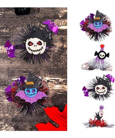 Holiday Horror Duckbill Clip Halloween Headdress Halloween Headdress Partys Decor | Halloween Clips Non-slip Holiday Black Glittery Hairpin For Adults Kids - Buy Online on GoSupps.com