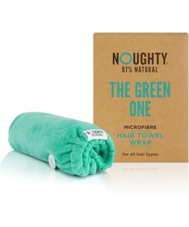 Noughty 97% Natural Green Microfibre Hair Towel - Quick Moisture Absorption Reduces Breakage & Frizz | Eco-Friendly Hair Care Solution - Buy Online on GoSupps.com