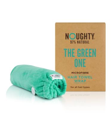 Noughty 97% Natural Green Microfibre Hair Towel Hair Towel Wrap Quickly Absorbs Moisture Reduces Breakage Combats Frizz Green