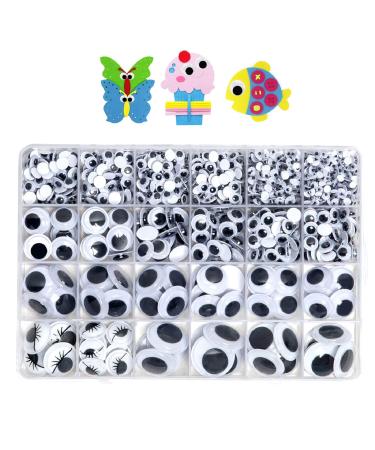 1210pcs Googly Wiggle Eyes Self Adhesive, for Craft Sticker Multi Sizes 4mm to 25mm for DIY by ZZYI - Buy Online on GoSupps.com