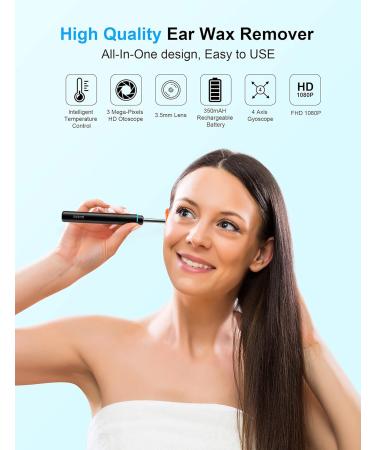 DJROLL Ear Wax Removal Wireless Earwax Remover Tool with Camera Ear Wax Remover Endoscope with LED Light Ear Cleaner Tool for iOS & Android Smart Phones - Buy Online on GoSupps.com