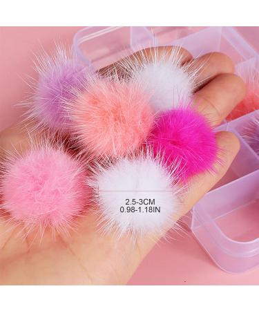 Nail Pom Detachable Nail Plush Acrylic Nail Tips Decorations Accessories Nail Multi-Color - Buy Online on GoSupps.com