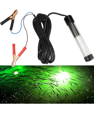 Lightingsky 12V 10.8W 180 LEDs 1080 Lumens LED Submersible Fishing Light Underwater Fish Finder Lamp with 5m Cord Green