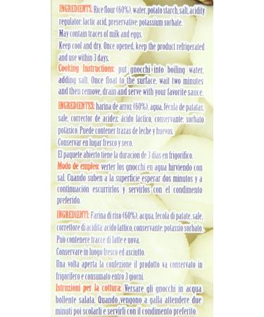 Corabella Gluten Free Potato and Rice Gnocchi 1.1lb (Pack of 10) - Buy Online Now! - Buy Online on GoSupps.com