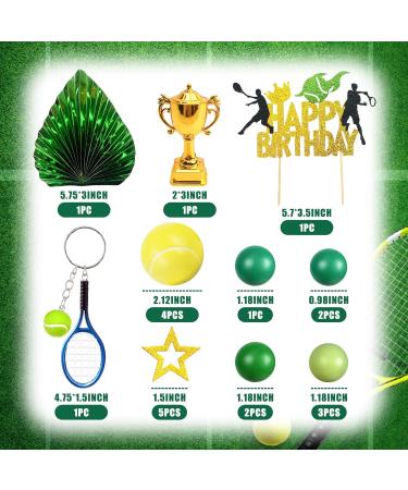 DRWATE 21 PCS Tennis Cake Toppers Tennis Cake Decoration Trophy Balls for Boys Men Birthday Favors Tennis Theme Birthday Party Supplies (Tennis) - Buy Online on GoSupps.com