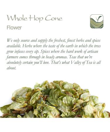 Organic Dried Whole Leaf Hops - 50g Pack - Ideal for Tea - Hop Cone Flowers Leaves - Buy Online on GoSupps.com