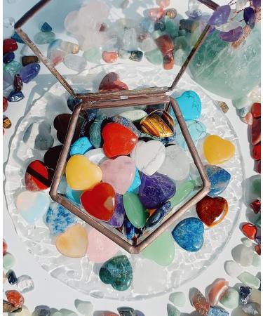 Xiannvxi 15pcs Healing Crystal Heart Gemstone Set - Best Mother Gift | Rose Quartz & Amethyst | Valentine's Day Gift - Buy Online on GoSupps.com