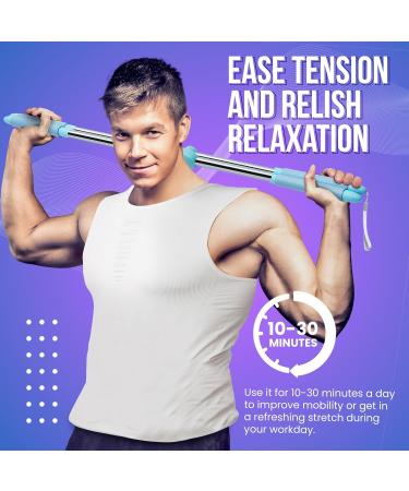 AYVAN Back Straightener Posture Corrector - Hunchback & Comfort-Padded Yoga Stick for Men Women & Kids - Portable with Carry Bag - Improve Posture & Comfort - Buy Online on GoSupps.com