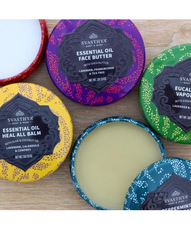 SVASTHYA BODY & MIND Peppermint Headache Balm - Natural Relief for Sinus Migraine & Stress - 3 Pack Made in USA - Buy Online on GoSupps.com