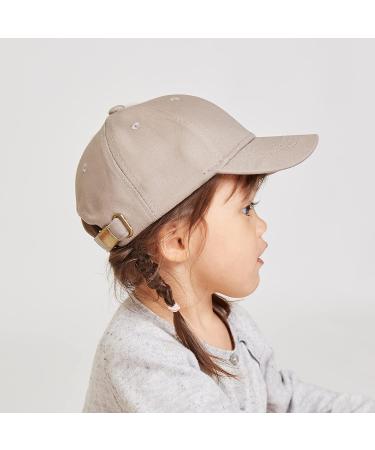 LANGZHEN 100% Cotton Kids Plain Baseball Cap Hat | Adjustable Sun Hat for Girls Boys 1-2 Years | Coffee - Buy Online on GoSupps.com