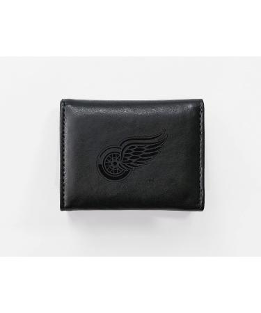 Rico Industries NHL Laser Engraved Trifold Laser Engraved Tri-Fold Wallet - Men's Accessory Detroit Red Wings Black - Buy Online on GoSupps.com