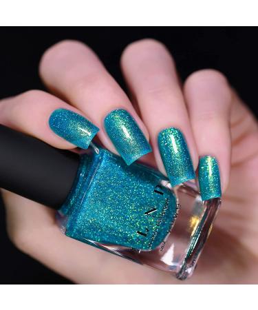 ILNP Blue Lagoon Teal Holographic Jelly Nail Polish 0.4 Fl Oz - Pack of 1 - Buy Online on GoSupps.com