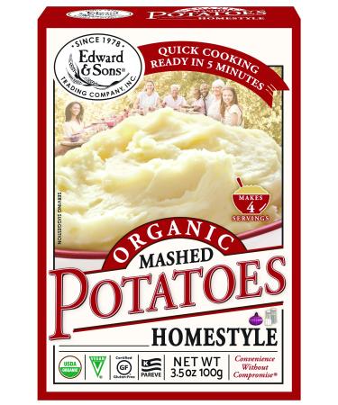 Edward & Sons Organic Mashed Potatoes Home Style, 3.5 Ounce Boxes (Pack of 6) - Buy Online on GoSupps.com