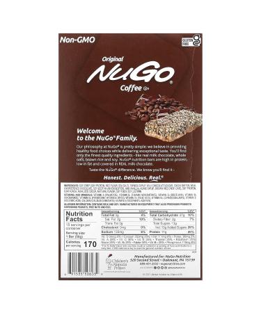 Buy NuGo Nutrition NuGo to Go Coffee Bars - 15 Pack | International Shipping Available - Buy Online on GoSupps.com