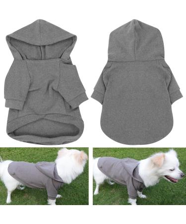 Shop Hualisiji Dogs Hoodie - Lightweight & Warm Sweatshirt for Small Dogs | Soft Gray Chihuahua Sweater - Buy Online on GoSupps.com