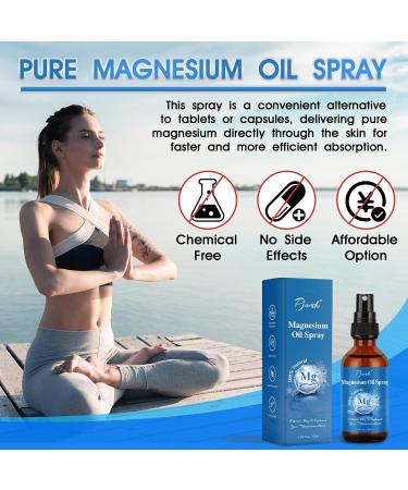 Pjordo Magnesium Oil Spray for Feet Body & Sleep 100% Pure & Natural Organic Topical Magnesium Chloride Oil Spray for Caring Body Easy to Carry and Use Rapidly Absorbed - Buy Online on GoSupps.com
