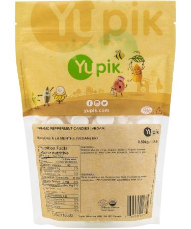 Yupik Organic Peppermint Candies 500 g Non-GMO Vegan Hard Candy Refreshing Natural Mint Flavor Classic Treat Delicious Snacks Ideal for Gifting & Holidays - Buy Online on GoSupps.com