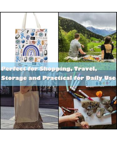 Blue Ribbon T1D Warrior Gift | Type 1 Diabetes Awareness Tote Bag | Diabetic Supply Bag - Buy Online on GoSupps.com