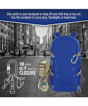 25kn Heavy Duty Steel Locking Carabiner - UIAA/CE Certified Rock Climbing Gear - Large Oval Carabiner for Mountain Climbing - Buy Online on GoSupps.com