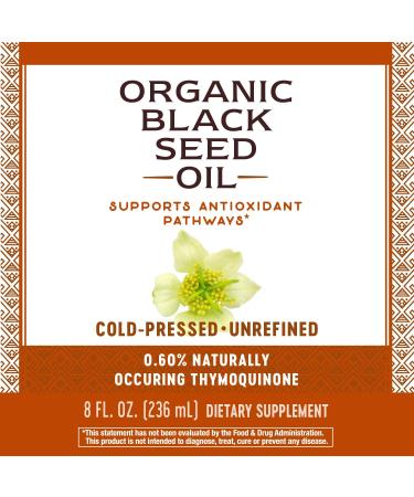 Organic Black Seed Oil - 100% Cold-Pressed, Vegan & Gluten-Free - Nature's Way 8oz - Buy Online on GoSupps.com