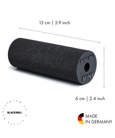 Blackroll Mini Fascia Roll - 15x5 cm Fitness Roller for Self-Massage | Handy Massage Tool for Travel Office & Gym | Medium Hardness | Made in Germany - Black - Buy Online on GoSupps.com
