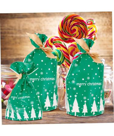 KOMBIUDA Christmas Sack 50pcs Christmas Bag Candy Bags Halloween Candy Christmas Drawstring Bag Snowflake Crisp Ribbon - Buy Online on GoSupps.com