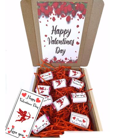 Valentine s Day Love heart Sweets with wrappers in box- Cupid- gift