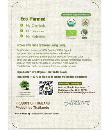 Organic Pandan Powder - Natural Green Food Coloring - Thai Herbal Aromatic Spice for Desserts Stews Curries Tea - 113 gram (4 OZ)) - Buy Online on GoSupps.com