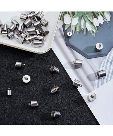 UNICRAFTALE Stainless Steel Cord Ends - 50pcs, 5 Sizes Smooth Tube Caps for Jewelry Making - Metal Color, 6/7/8/9/10mm - Buy Online on GoSupps.com