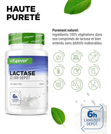 Lactase 22 000 Depot-120 extended-release tablets (Sepismart Slow Release)-High dosed with 22 000 FCC-In case of lactose intolerance+milk intolerance-No undesirable additives - Buy Online on GoSupps.com