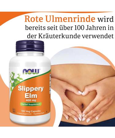 Now Foods Slippery Elm 400 mg - Vegan Capsules Gluten Free Soy Free Laboratory Tested - Buy Internationally - Buy Online on GoSupps.com
