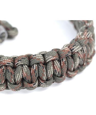 SUNYA Archery Bow Wrist Sling - 550 Paracord Strap with Full Grain Leather Yoke - Multiple Camo Colors - Fits Compound Bow Stabilizer DS Dark Camo - Buy Online on GoSupps.com