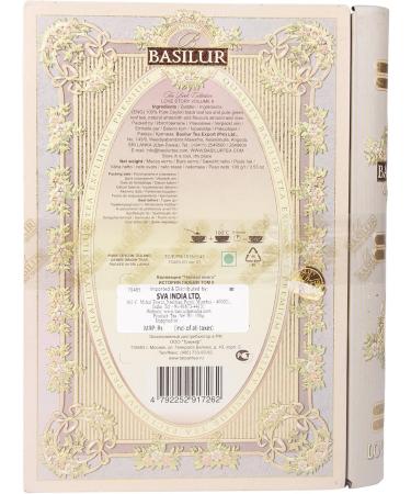 Basilur Pure Ceylon Black and Green leaf tea with amaranth almond rose "Love Story Volume #2" in metal caddy 100 gr - Buy Online on GoSupps.com