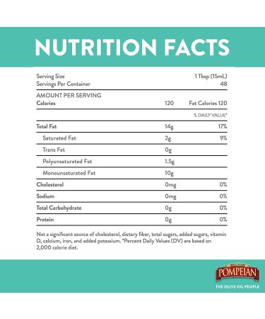 Pompeian Rich Taste Olive Oil 24 Fl Oz - Ideal for Grilling & Sauces | Gluten-Free, Non-Allergenic, Non-GMO - Buy Online on GoSupps.com