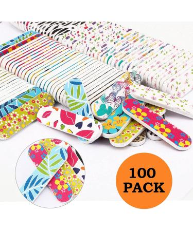 JSRQT Mini Nail Files Bulk Double Sided 100 Mini Nail Files for Natural Acrylic Fake Nails Emery Boards for Nails Nail Filer Professional Nail File Buffer Set Nails Accessories 150 Grit(10 Colors) - Buy Online on GoSupps.com