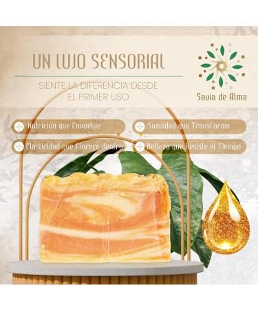  Savia De Alma Handmade Soap with Argan Oil | Made in Spain | Natural & Vegan | Nourishing Soft & Rejuvenated Skin | Eco Friendly Solid Cosmetics | 100g - Buy Online on GoSupps.com