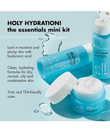 e.l.f. Skin Holy Hydration Mini Kit: Cleanser, Toner & Moisturizer for Hydrated Skin - TSA-Friendly Sizes - Buy Online on GoSupps.com