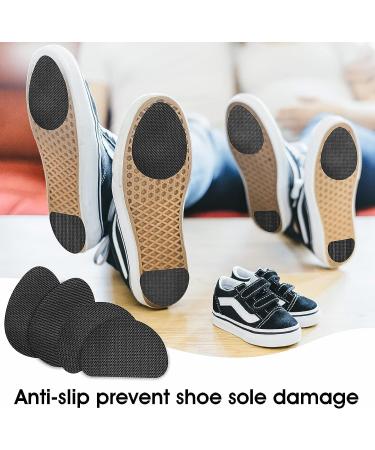 Molain Non-Slip Shoe Grips for Men and Women - 4 Pairs, Self-Adhesive Rubber Sole Protectors for High Heels, Noise Reduction, Cushion Pads - Black - Buy Online on GoSupps.com