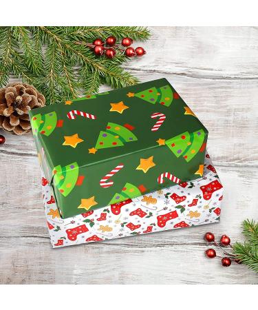 Kids Christmas Wrapping Paper Sheets-Children Christmas Gift Wrapping Paper Christmas Gift Wrap Set with Sticker Ribbon-Fun XMAS Gift Wrap Christmas Rapping Paper with Red Green Deer Tree Santa Design-XMAS Wrapping Paper for Present Wrapping Paper-Christm - Buy Online on GoSupps.com