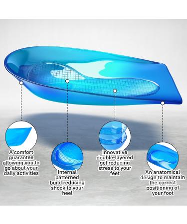 Medipaq Posture Correcting Gel Heel Pads - 1 Pair M/L (UK 8-12) | Silicone Heel Cups for Plantar Fasciitis | Pronation & Supination Correction - Buy Online on GoSupps.com