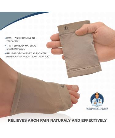 Dr. Frederick's Original Arch Support Sleeve Set - 2 Soft Gel Sleeves for Flat Foot & Plantar Fasciitis Pain Relief - Women's 6-10, Men's 4.5-8 - Buy Online on GoSupps.com