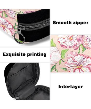 Vintage Peony Flower Period Storage Bag - GIAPB Sanitary Napkin Holder & Makeup Pouch - Buy Online on GoSupps.com