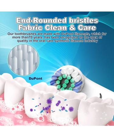 Replacement Toothbrush Heads for Oral B Braun - Soft Bristle Electric Toothbrush Heads (4PCS) - Small Medium Large Sizes - Gentle Cleaning - Buy Online on GoSupps.com