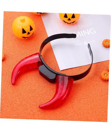 LIFKOME Devil Horns Headband Led Devil Ears Headband Glow in the Dark Halloween Devil Costume Accessory for Themed Party Cosplay Hairband Red - Buy Online on GoSupps.com