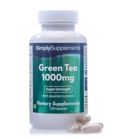 Green Tea Extract Capsules 1000mg | 120 Capsules | with Added Chromium for Blood Sugar Regulation | Vegetarian Safe & Free from Wheat | Manufactured in The UK