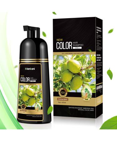 Mankani Hair Dye Shampoo Natural Herbal 3 in 1 for Man&Woman Unisex (Gold Brown) Color Healthier Hair&Long Lasting-Ammonia-Free(420 mL 14.8 Fl Oz 1 Pack)